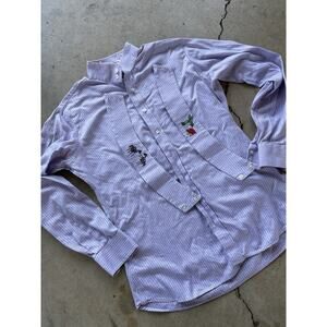 Essex Signature English Show Shirt Women’s 38 Purple Horse Equestrian Riding